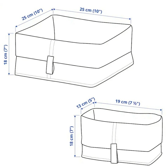 3/$35 Set of 3 felt baskets from IKEA (RAGGISAR) - Picture 3 of 6